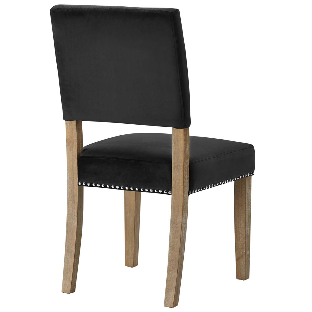 Oblige Dining Chair Wood Set of 2 in Black