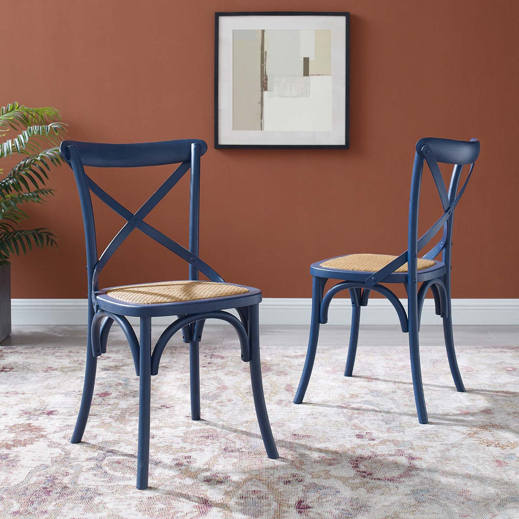 Gear Dining Side Chair Set of 2 in Midnight Blue