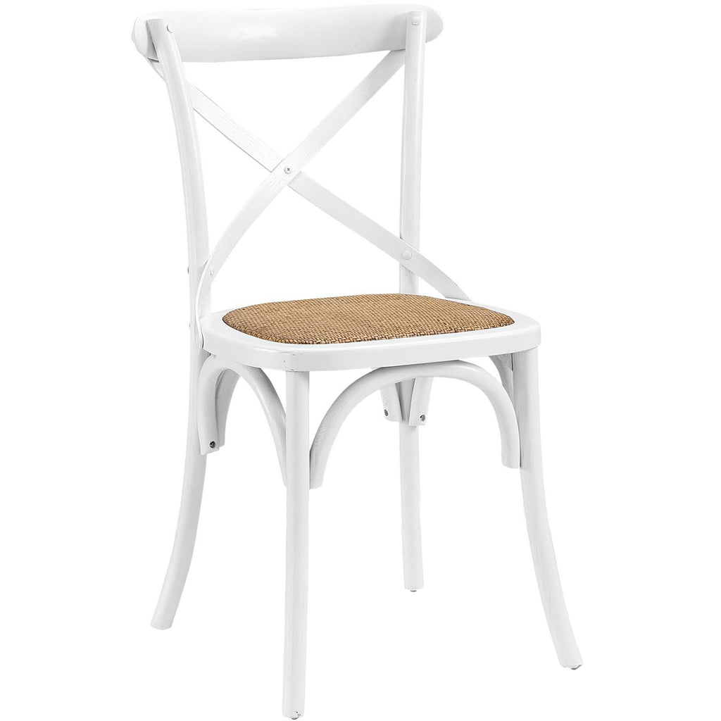 Gear Dining Side Chair Set of 2 in White