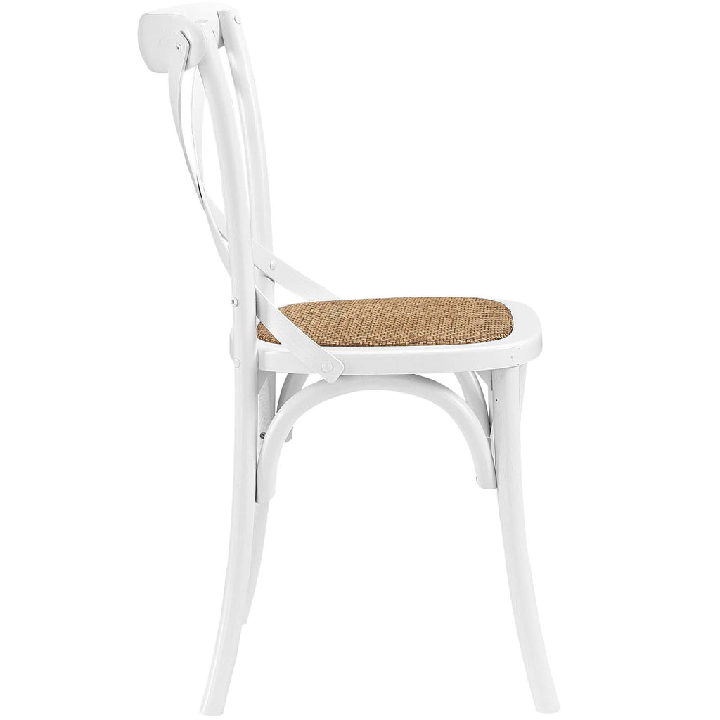 Gear Dining Side Chair Set of 2 in White