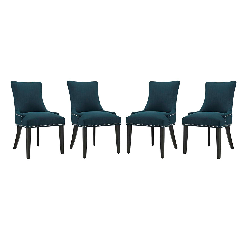 Marquis Dining Chair Fabric Set of 4 in Azure