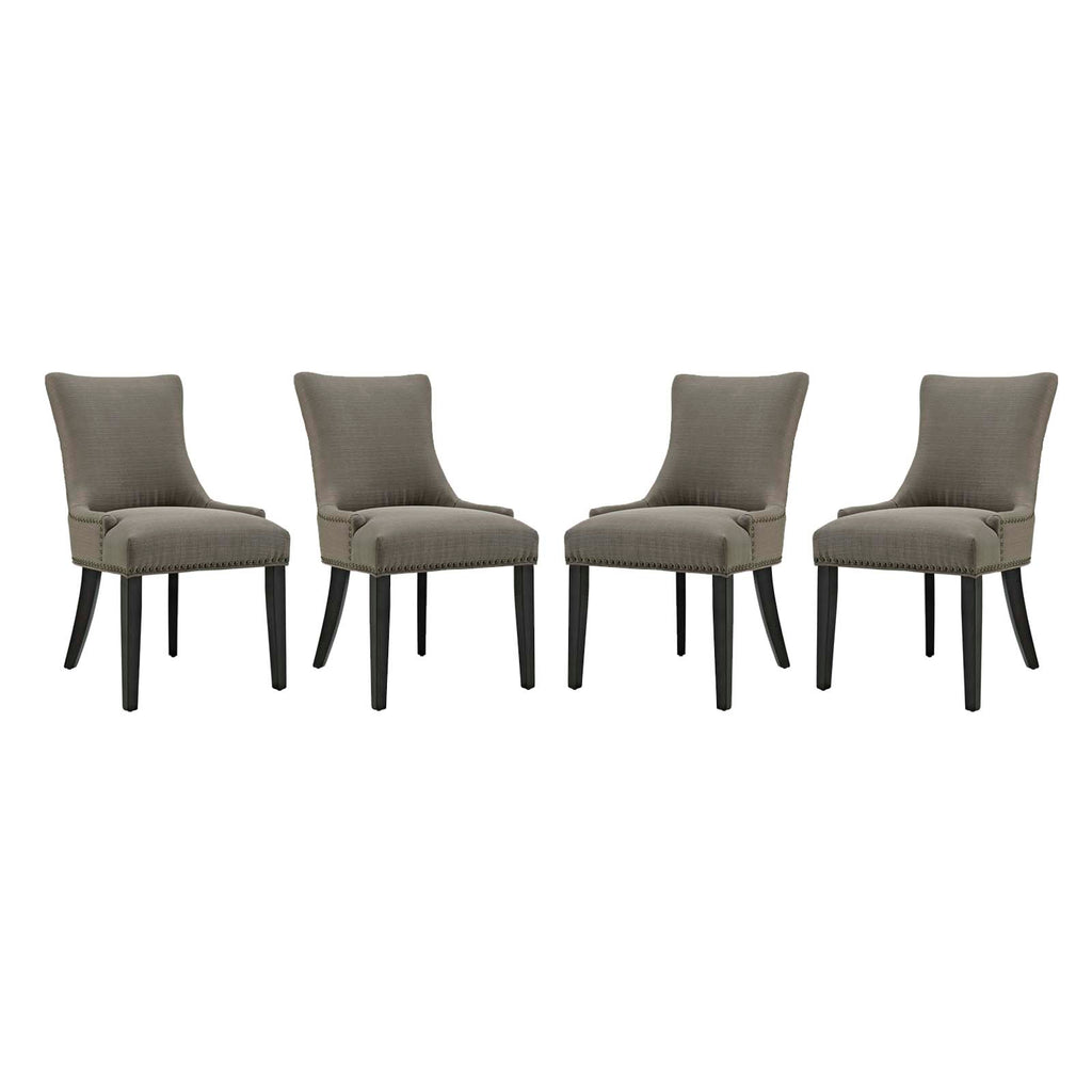 Marquis Dining Chair Fabric Set of 4 in Granite