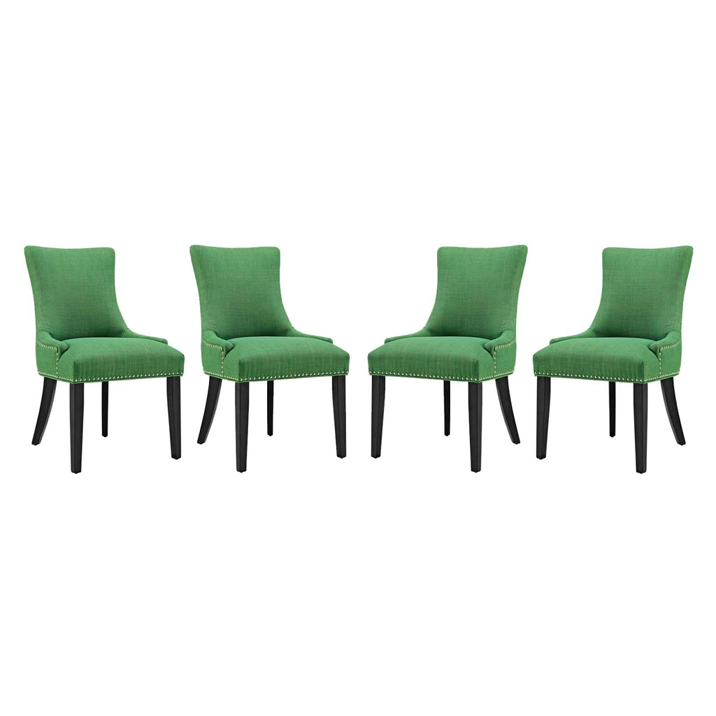 Marquis Dining Chair Fabric Set of 4 in Green