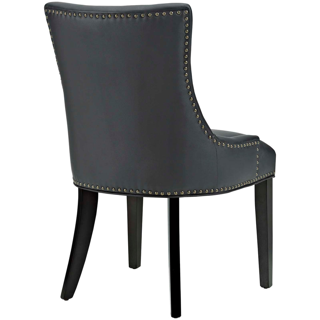 Marquis Dining Chair Faux Leather Set of 2 in Black