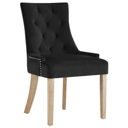 Pose Dining Chair Performance Velvet Set of 2 in Black