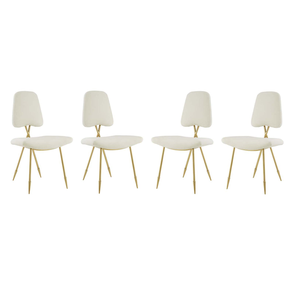 Ponder Dining Side Chair Set of 4 in Ivory