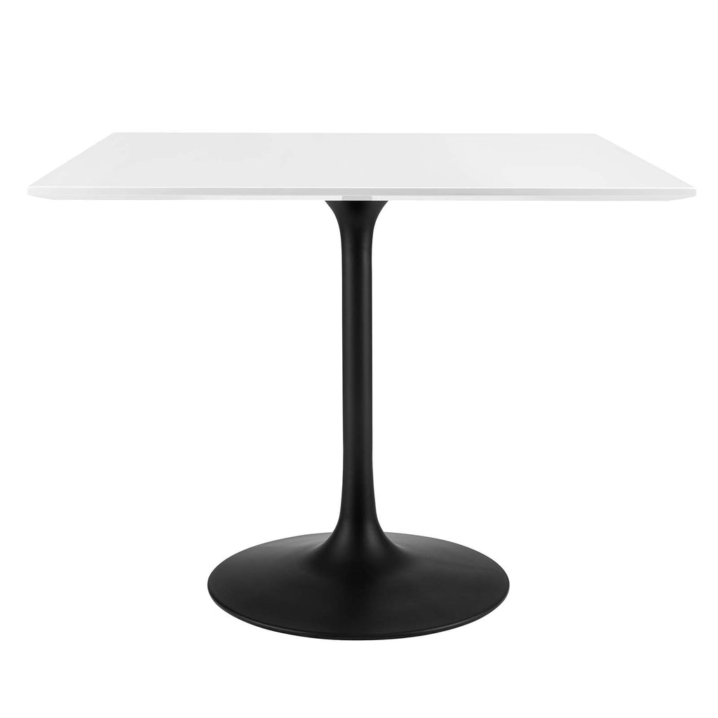 Lippa 36" Square Wood Top Dining Table in Black White