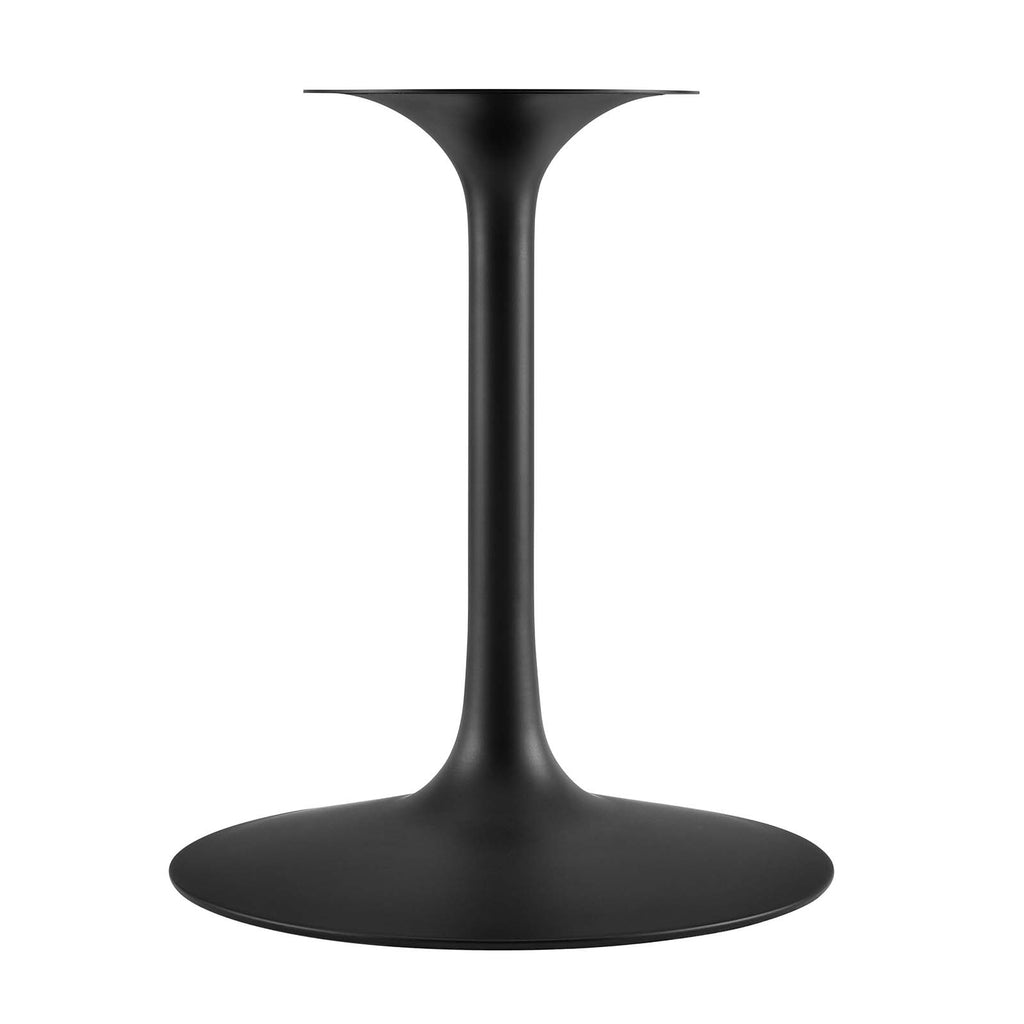 Lippa 40" Round Artificial Marble Dining Table in Black White