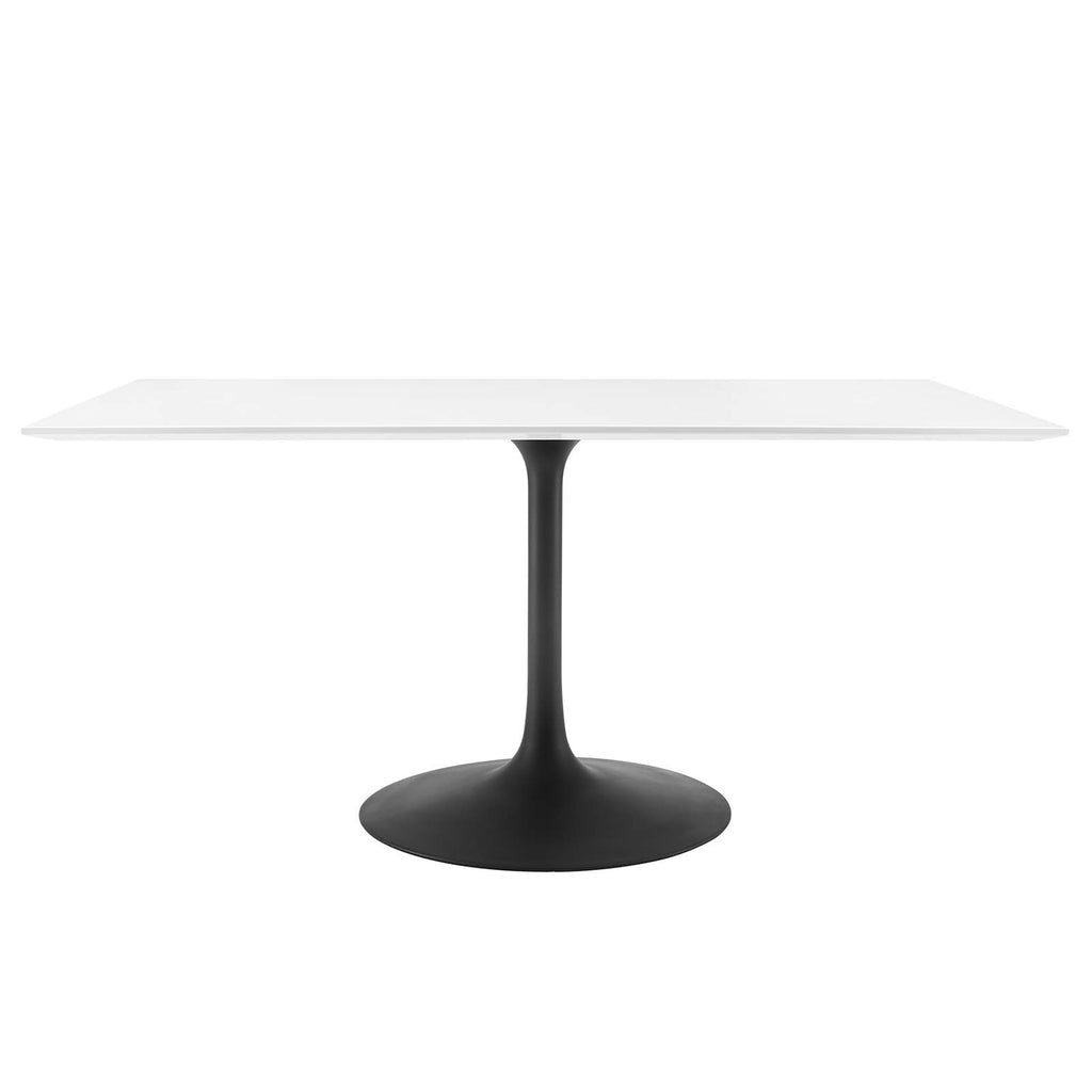 Lippa 60" Rectangle Wood Dining Table in Black White