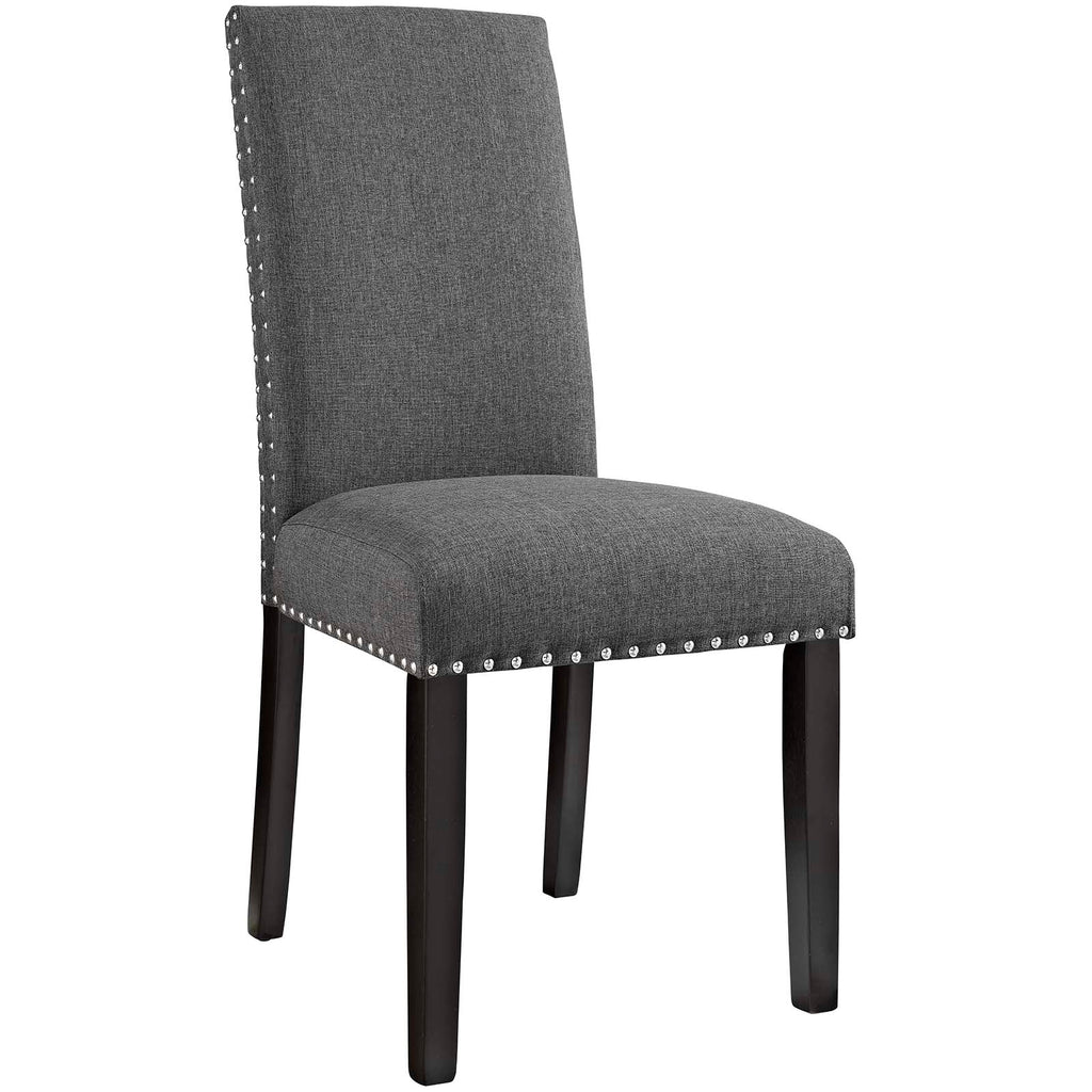 Parcel Dining Side Chair Fabric Set of 2 in Gray