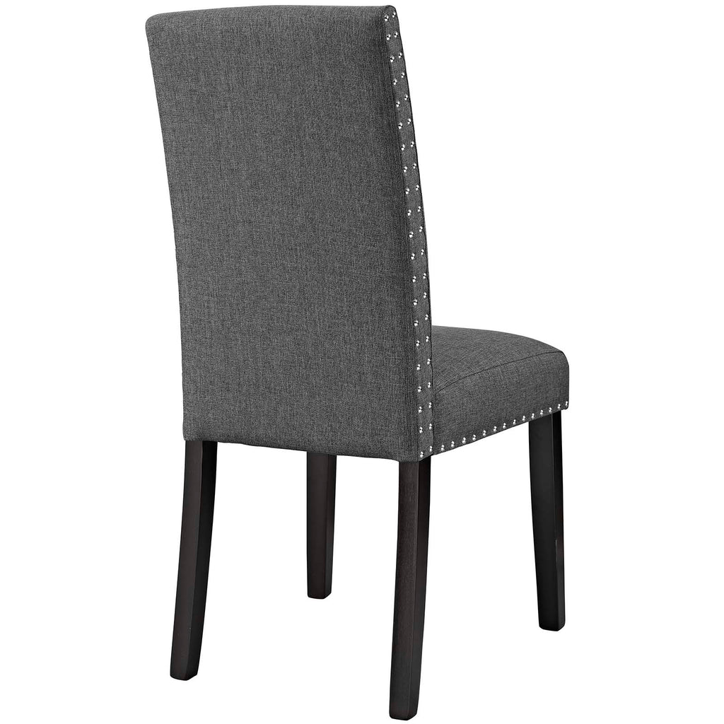 Parcel Dining Side Chair Fabric Set of 2 in Gray