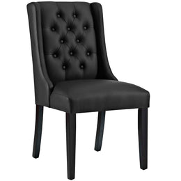 Baronet Dining Chair Vinyl Set of 2 in Black-2