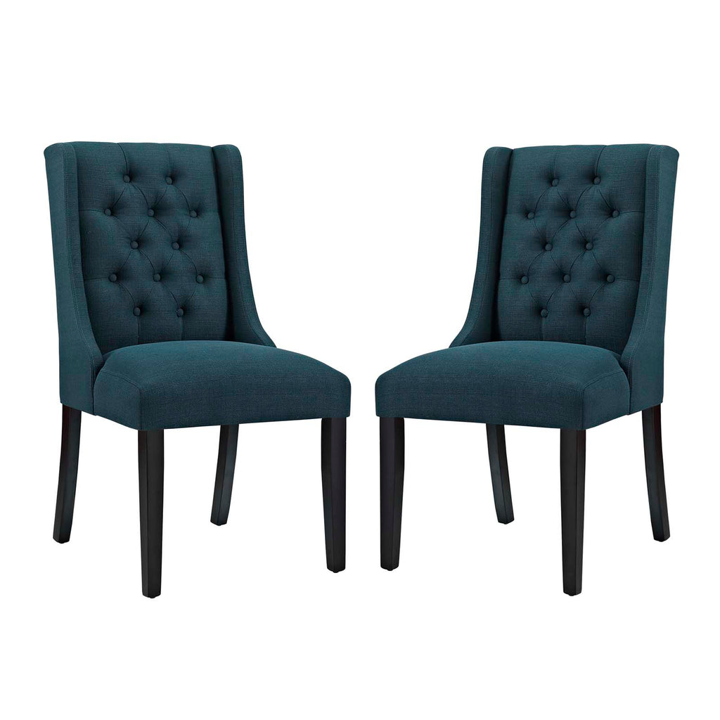 Baronet Dining Chair Fabric Set of 2 in Azure