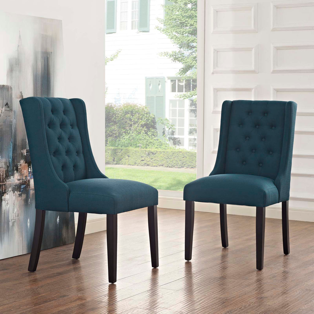 Baronet Dining Chair Fabric Set of 2 in Azure