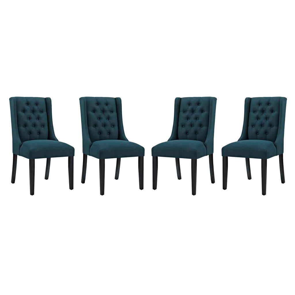 Baronet Dining Chair Fabric Set of 4 in Azure