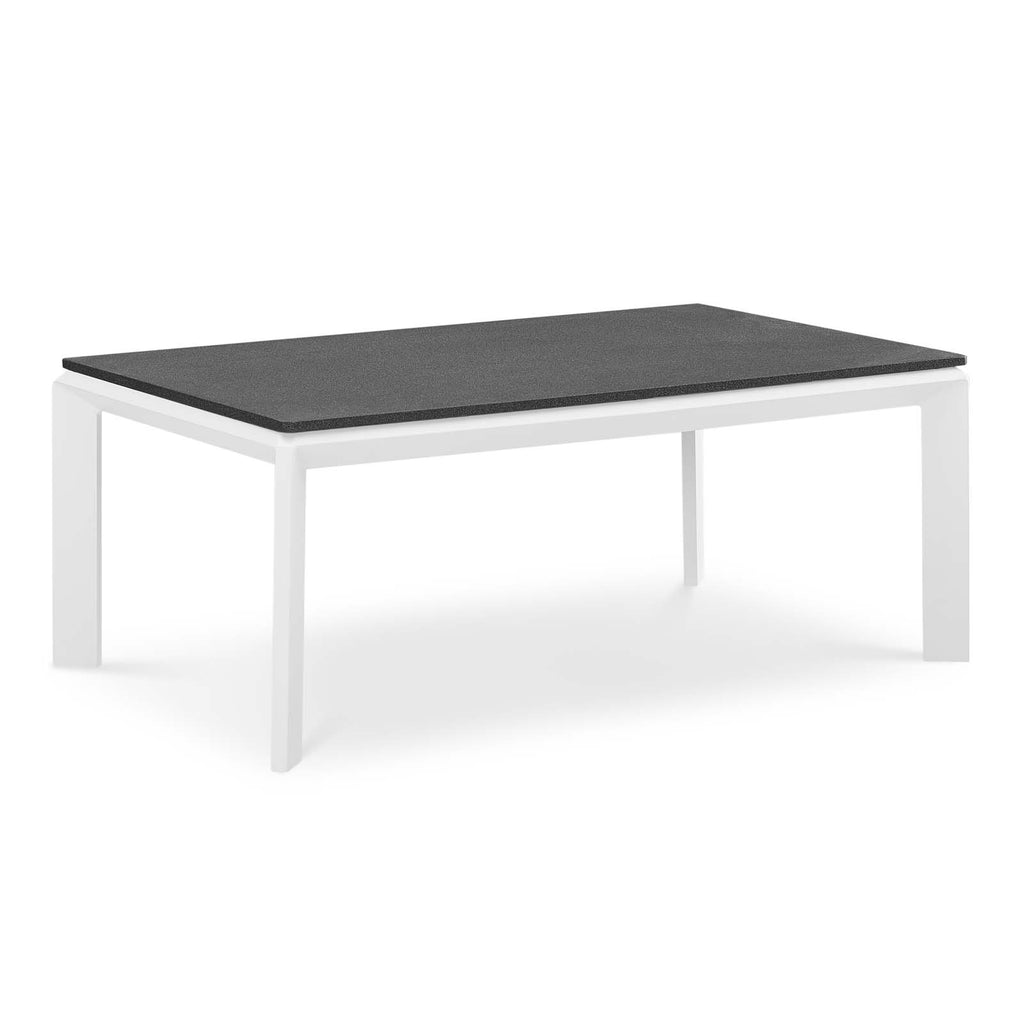 Riverside Aluminum Outdoor Patio Coffee Table in White