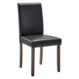 Prosper Faux Leather Dining Side Chair Set of 2 in Black