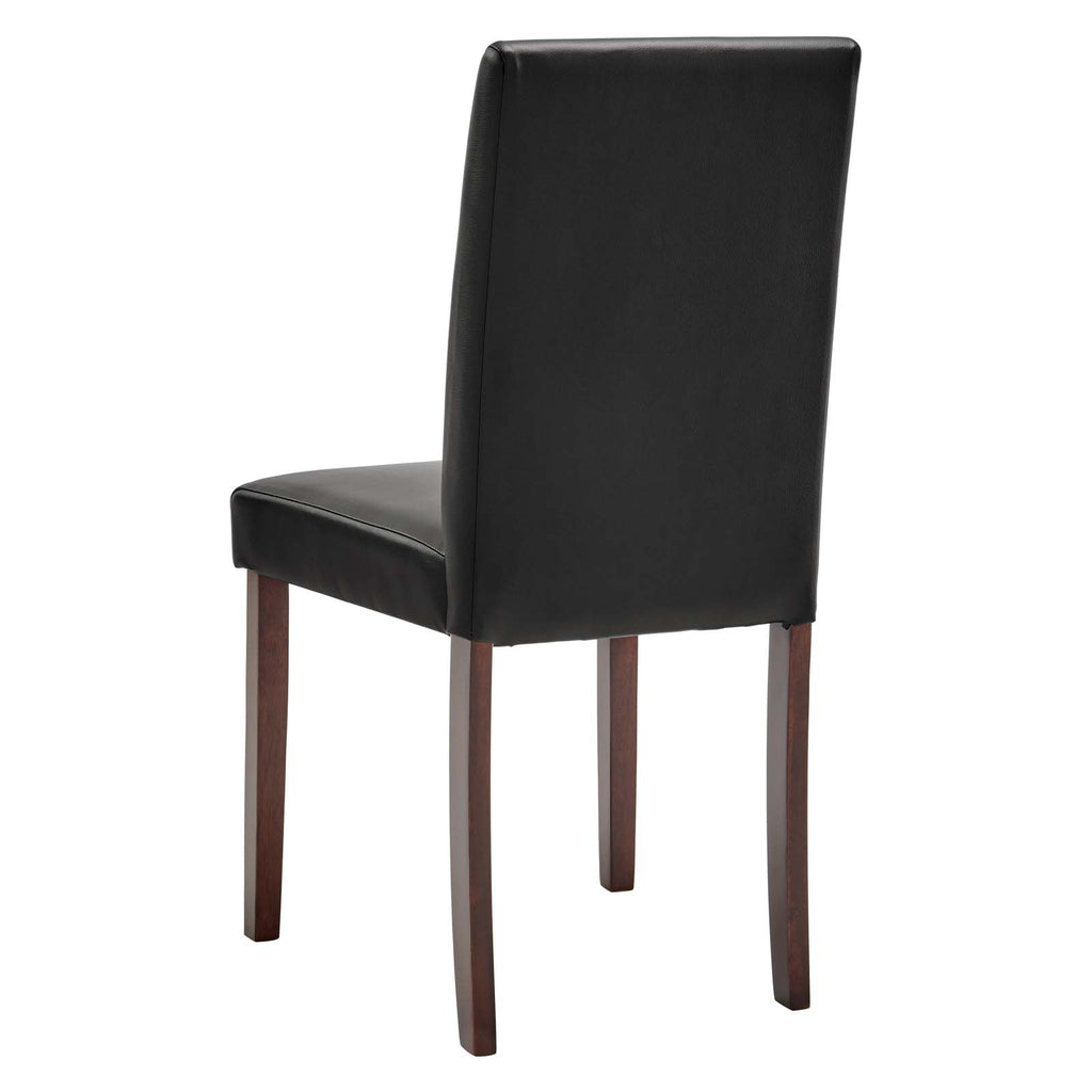 Prosper Faux Leather Dining Side Chair Set of 2 in Black