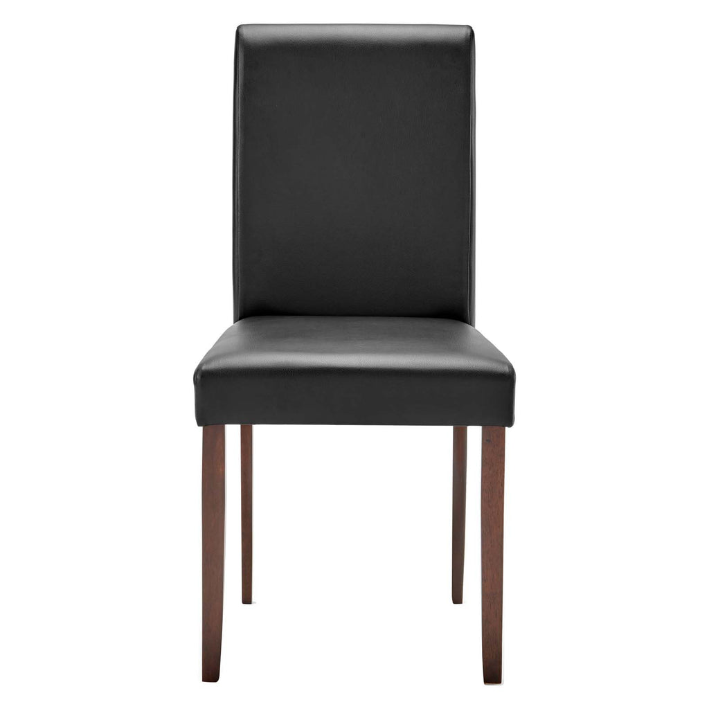 Prosper Faux Leather Dining Side Chair Set of 2 in Black