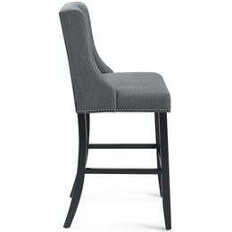 Baron Upholstered Fabric Bar Stool in Gray