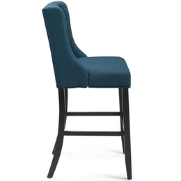 Baronet Tufted Button Upholstered Fabric Bar Stool in Azure