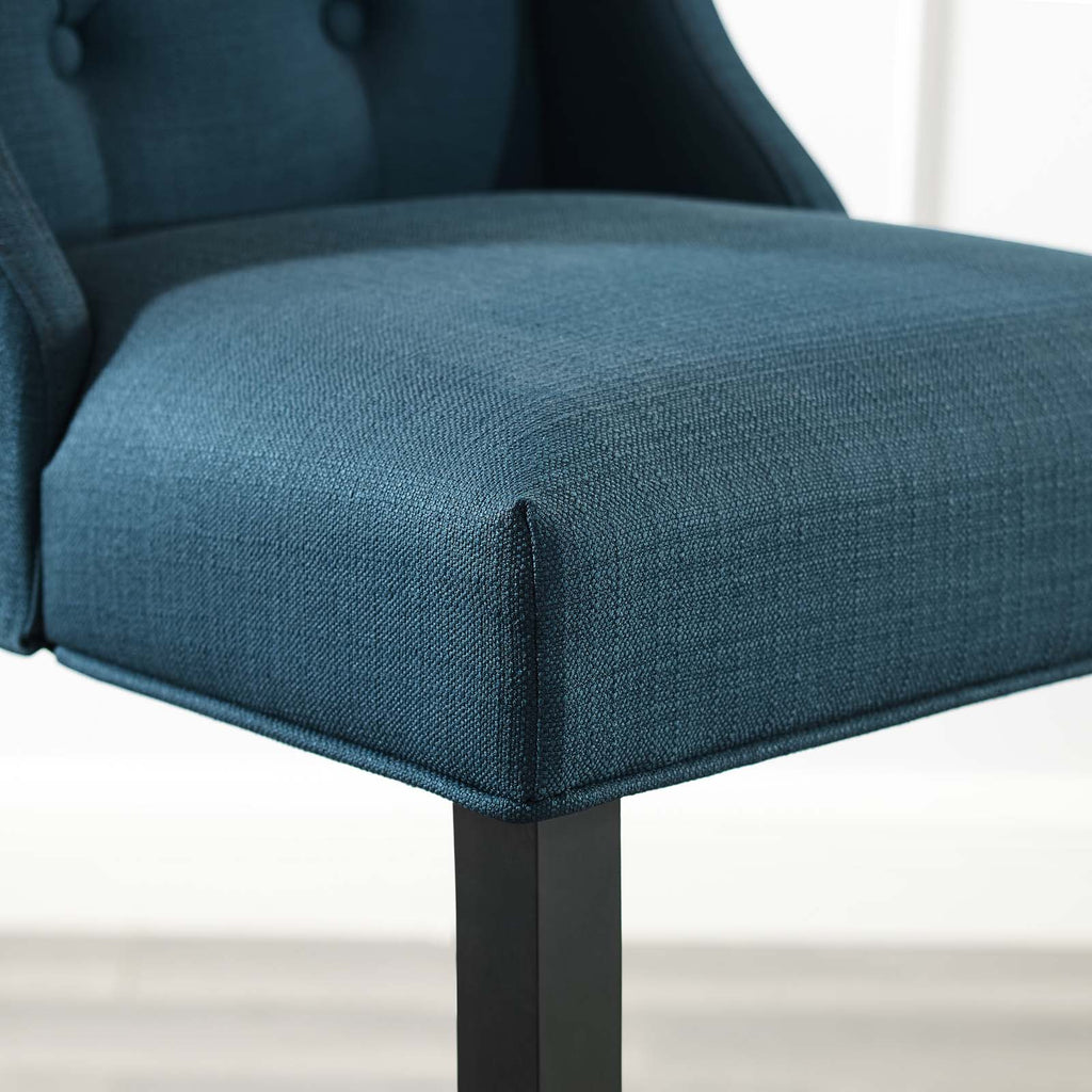 Baronet Tufted Button Upholstered Fabric Bar Stool in Azure