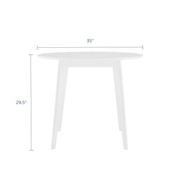 Vision 35" Round Dining Table in White