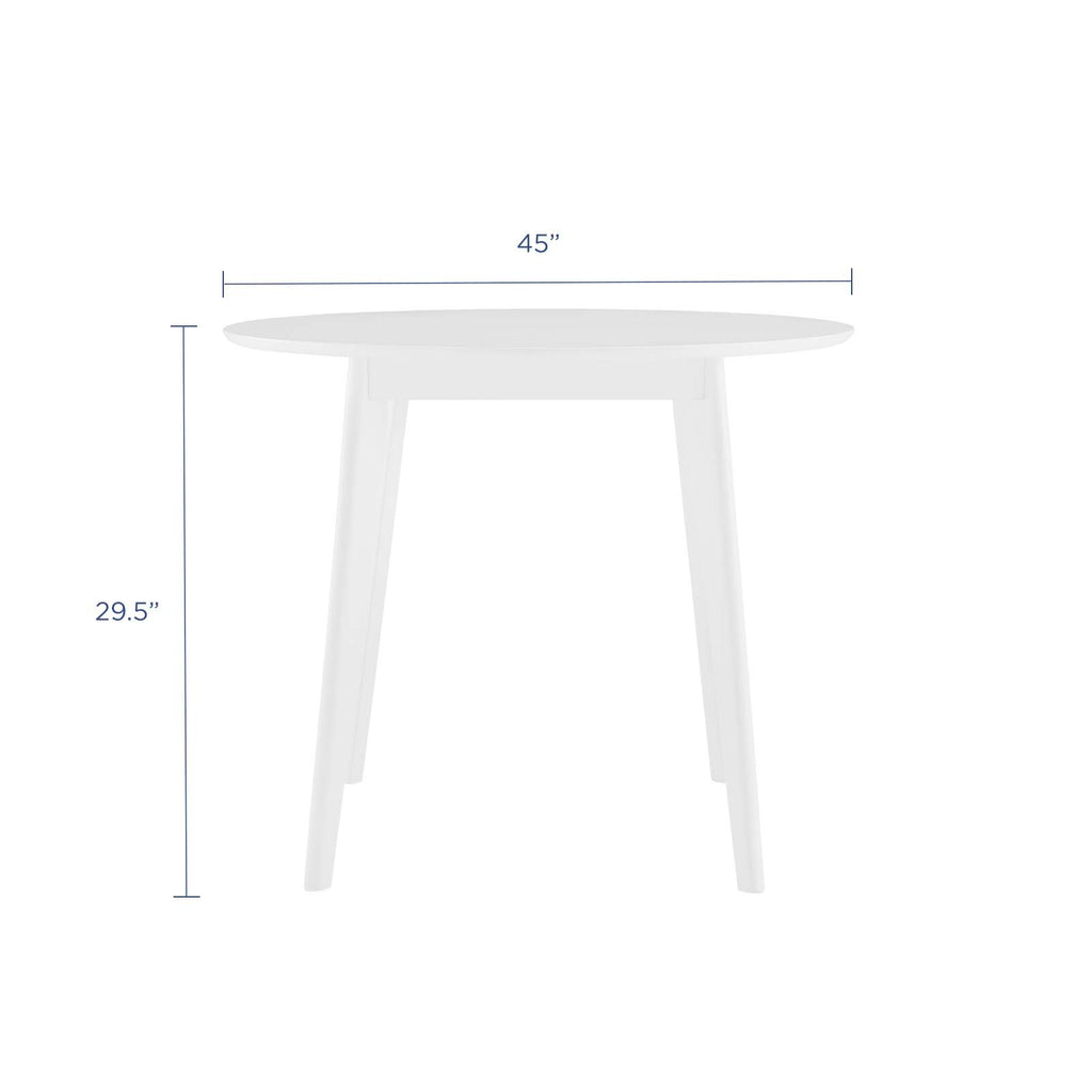 Vision 45" Round Dining Table in White