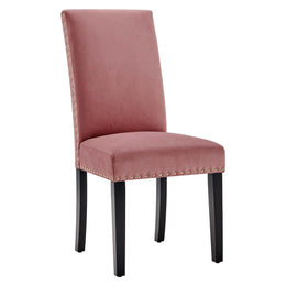 Parcel Performance Velvet Dining Side Chairs - Set of 2 in Dusty Rose