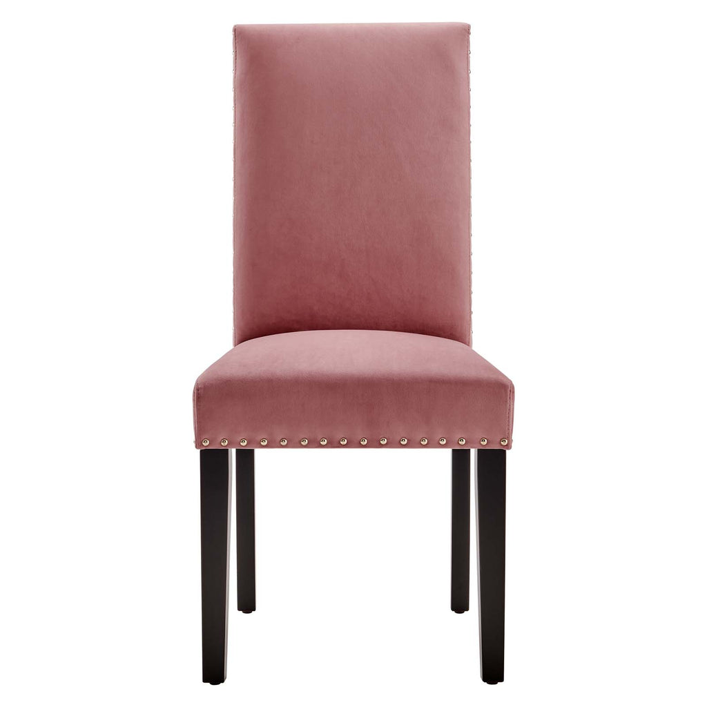 Parcel Performance Velvet Dining Side Chairs - Set of 2 in Dusty Rose