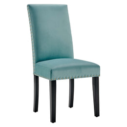 Parcel Performance Velvet Dining Side Chairs - Set of 2 in Mint