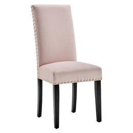 Parcel Performance Velvet Dining Side Chairs - Set of 2 in Pink