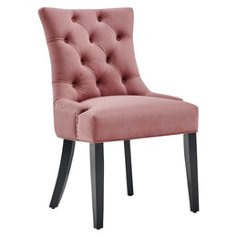 Regent Tufted Performance Velvet Dining Side Chairs - Set of 2 in Dusty Rose