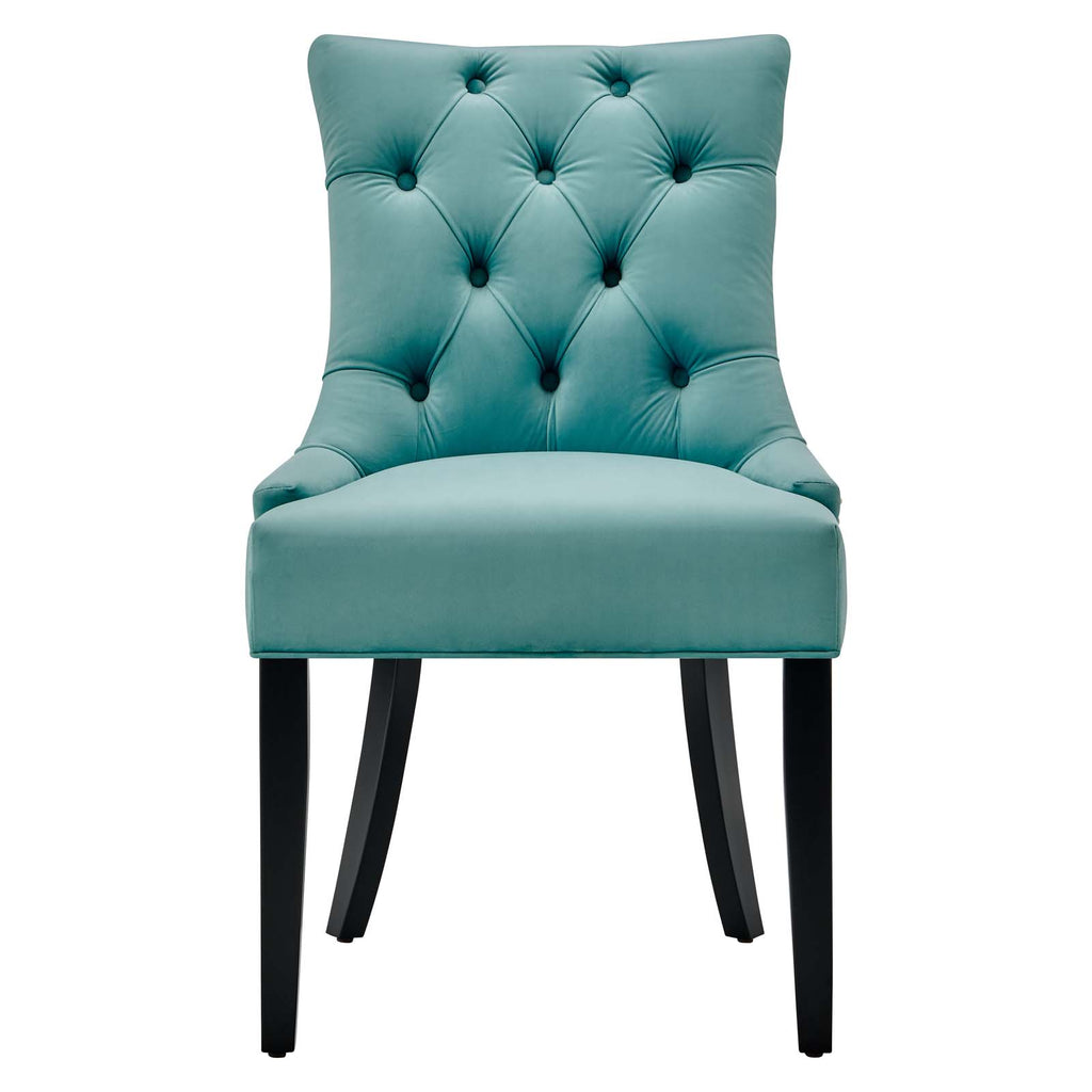 Regent Tufted Performance Velvet Dining Side Chairs - Set of 2 in Mint