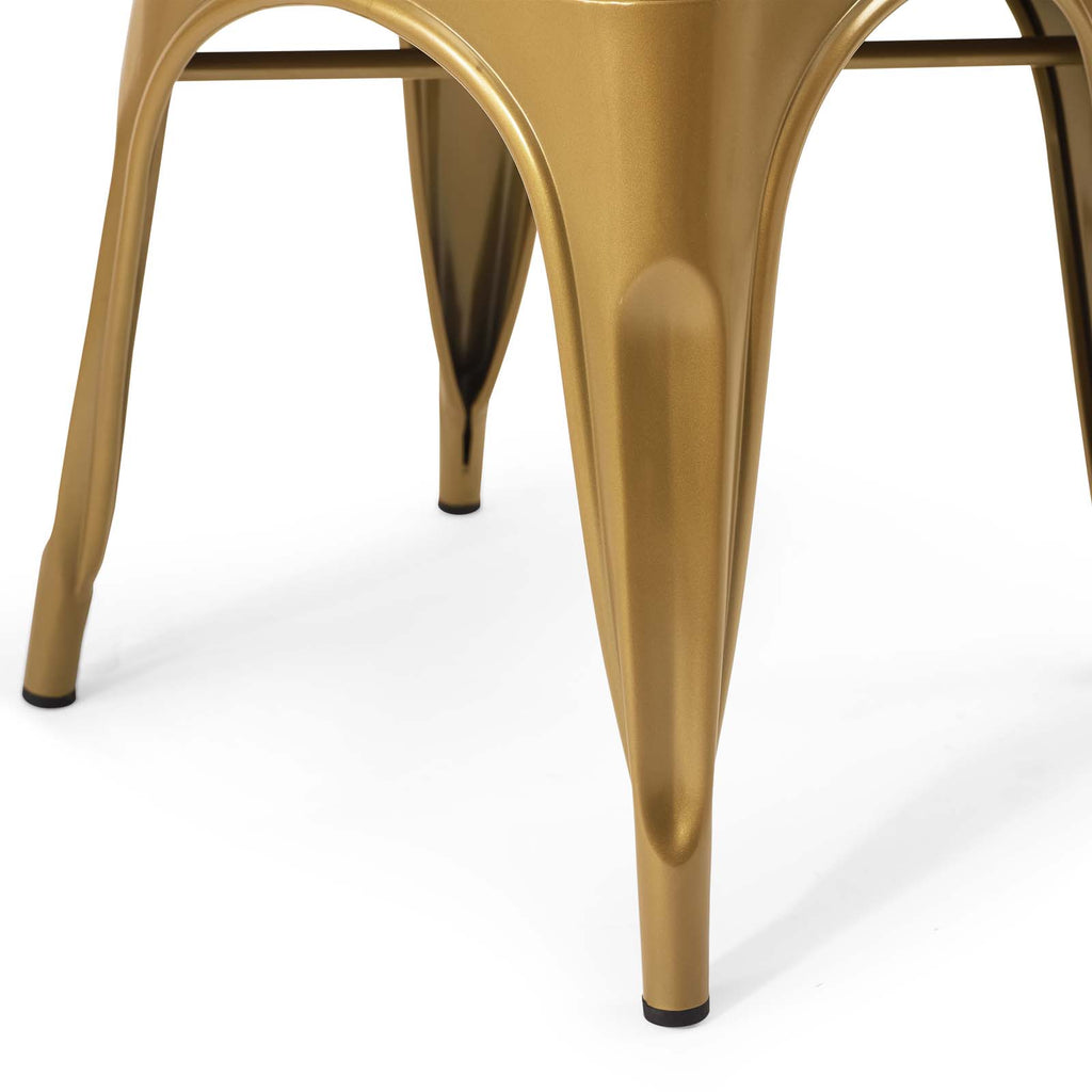 Promenade Bistro Dining Side Chair Set of 2 in Gold