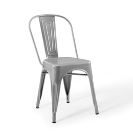 Promenade Bistro Dining Side Chair Set of 2 in Silver