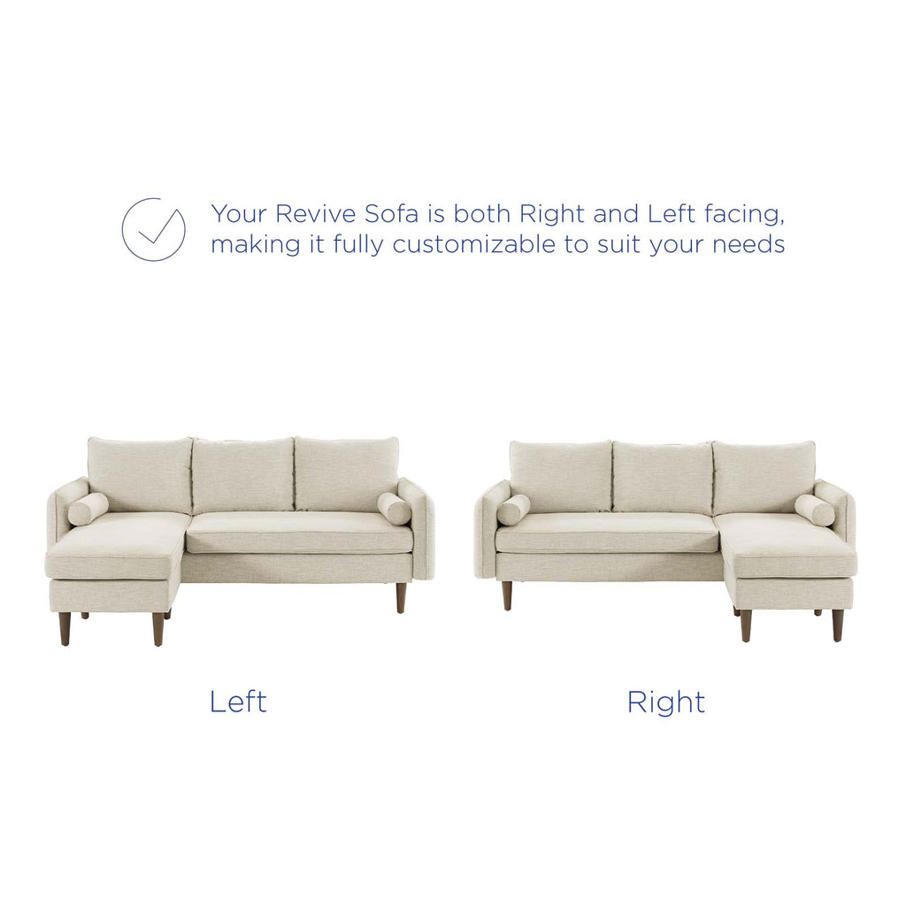 Revive Upholstered Right or Left Sectional Sofa in Beige