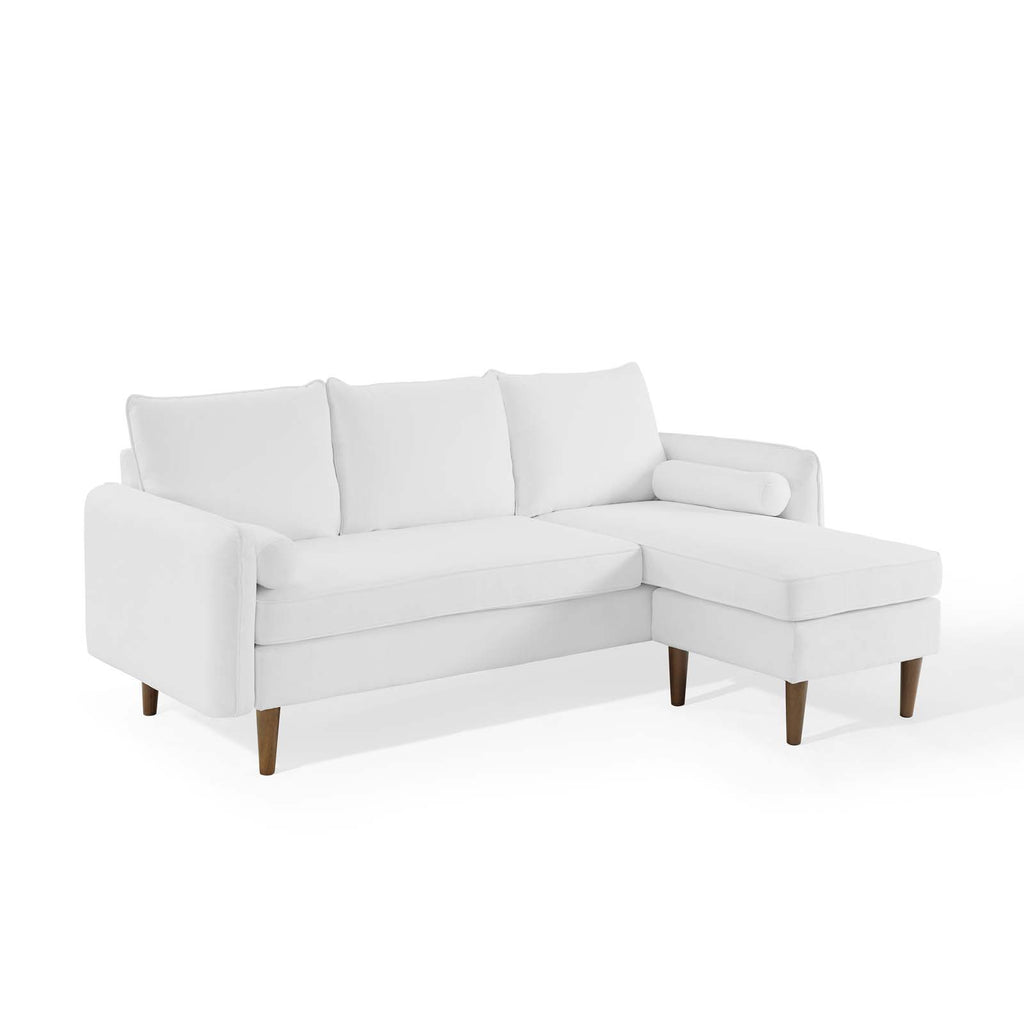 Revive Upholstered Right or Left Sectional Sofa in White