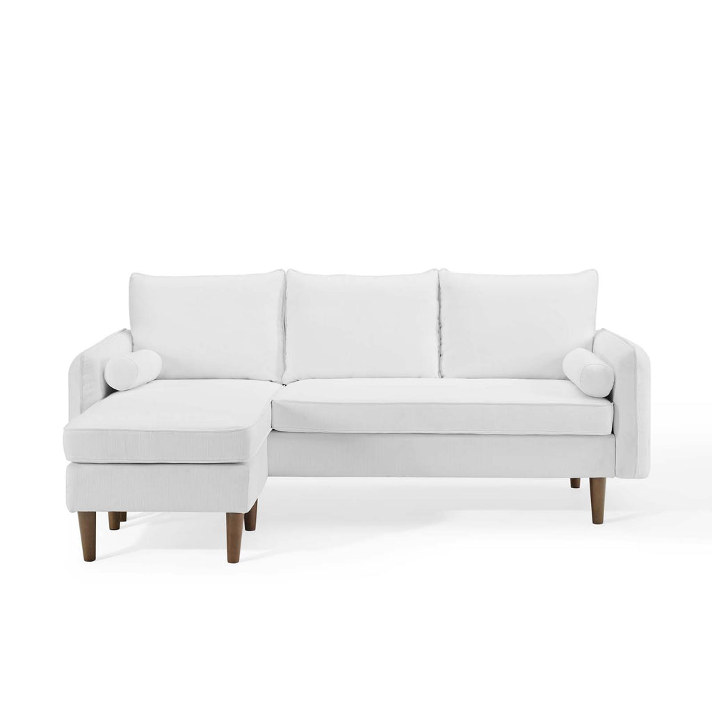 Revive Upholstered Right or Left Sectional Sofa in White