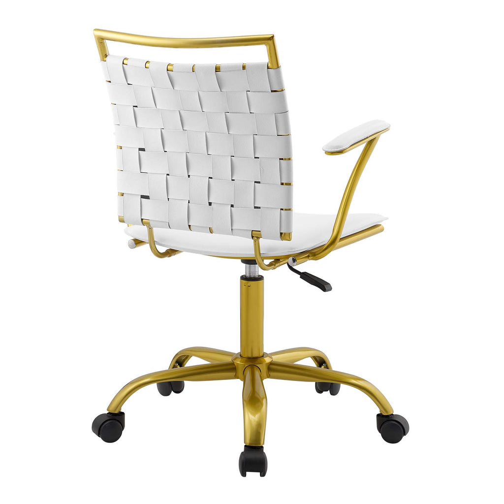 Fuse Faux Leather Office Chair in White