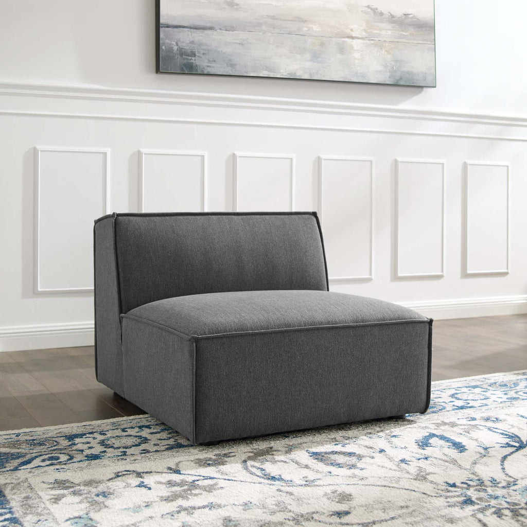 Restore Sectional Sofa Armless Chair in Charcoal