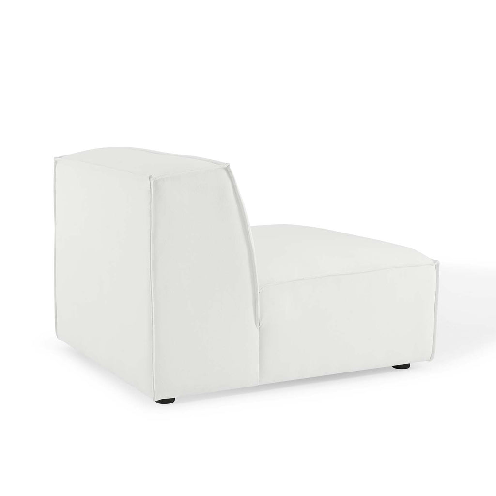 Restore Sectional Sofa Armless Chair in White