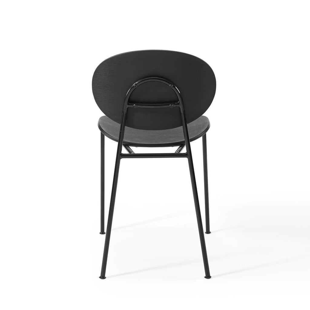 Palette Dining Side Chair Set of 2 in Black