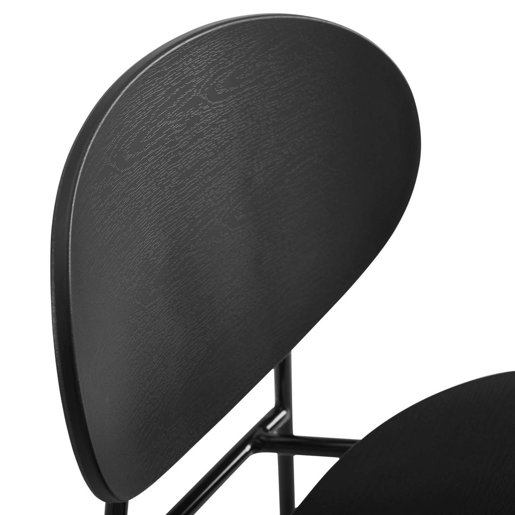 Palette Dining Side Chair Set of 2 in Black