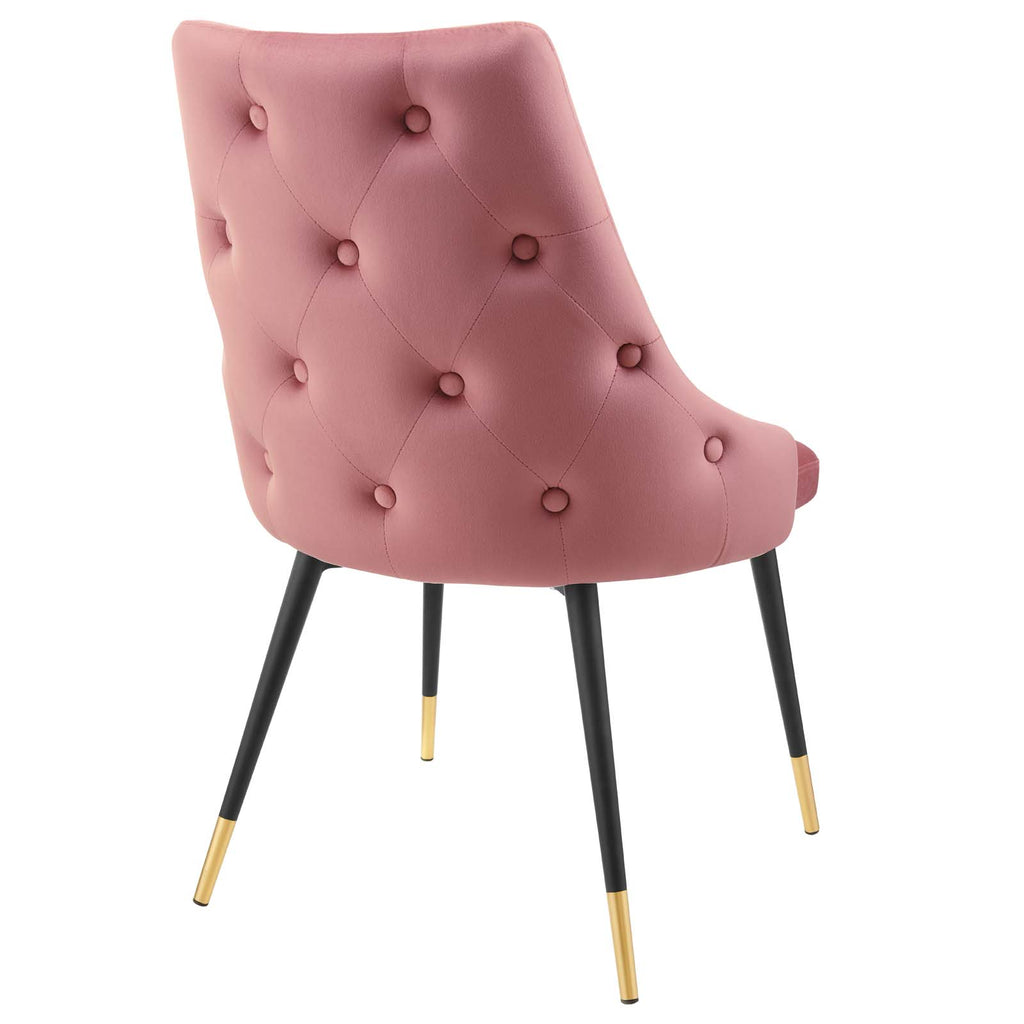 Adorn Tufted Performance Velvet Dining Side Chair in Dusty Rose