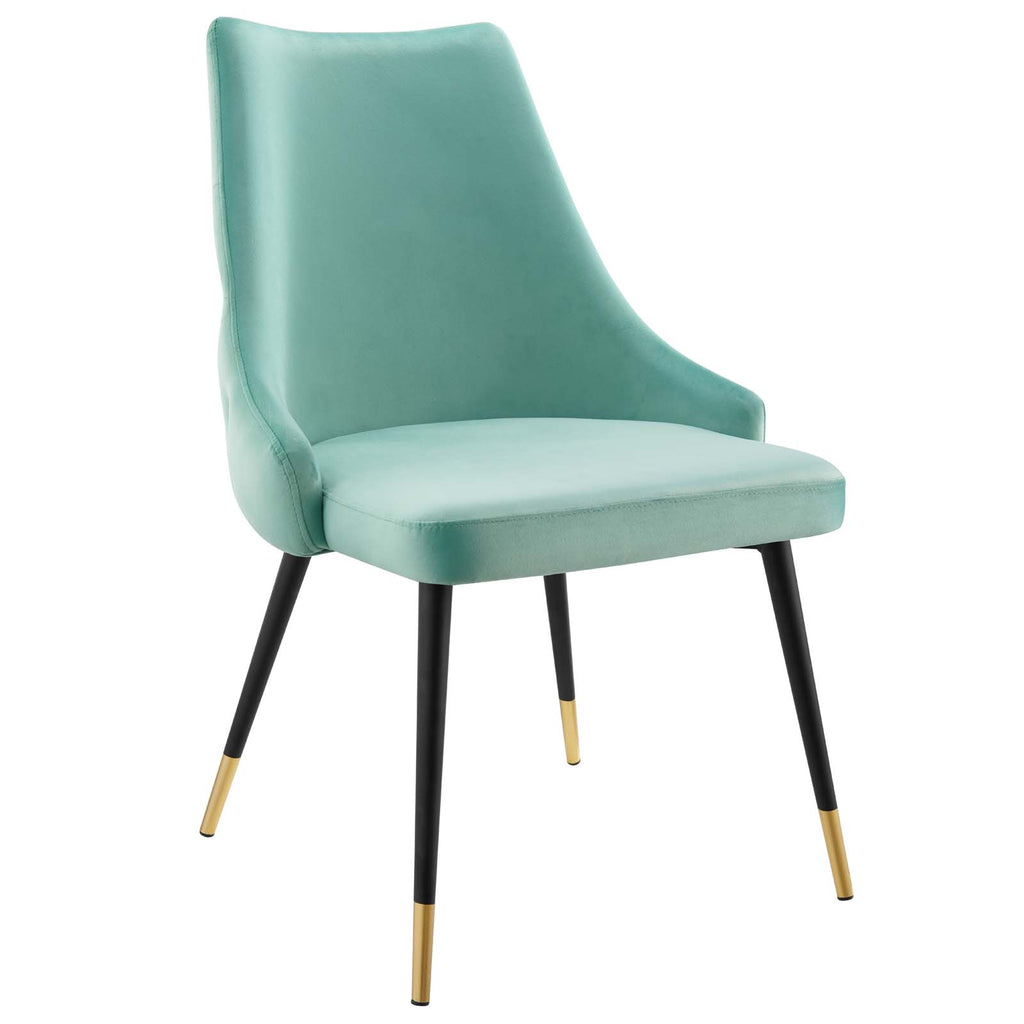 Adorn Tufted Performance Velvet Dining Side Chair in Mint