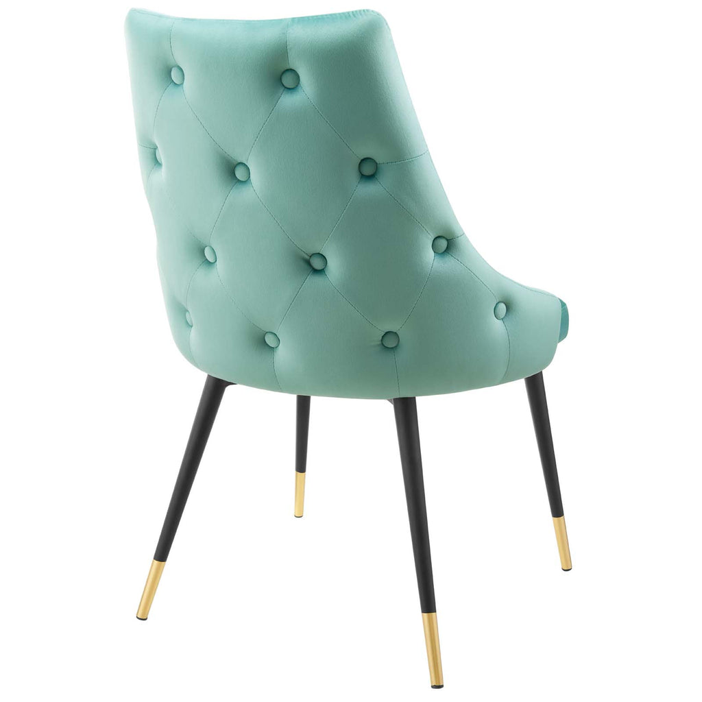 Adorn Tufted Performance Velvet Dining Side Chair in Mint