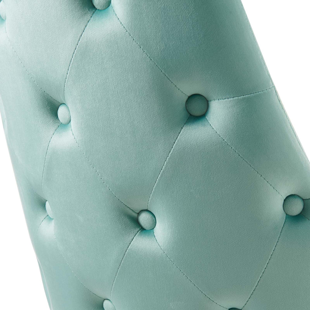 Adorn Tufted Performance Velvet Dining Side Chair in Mint