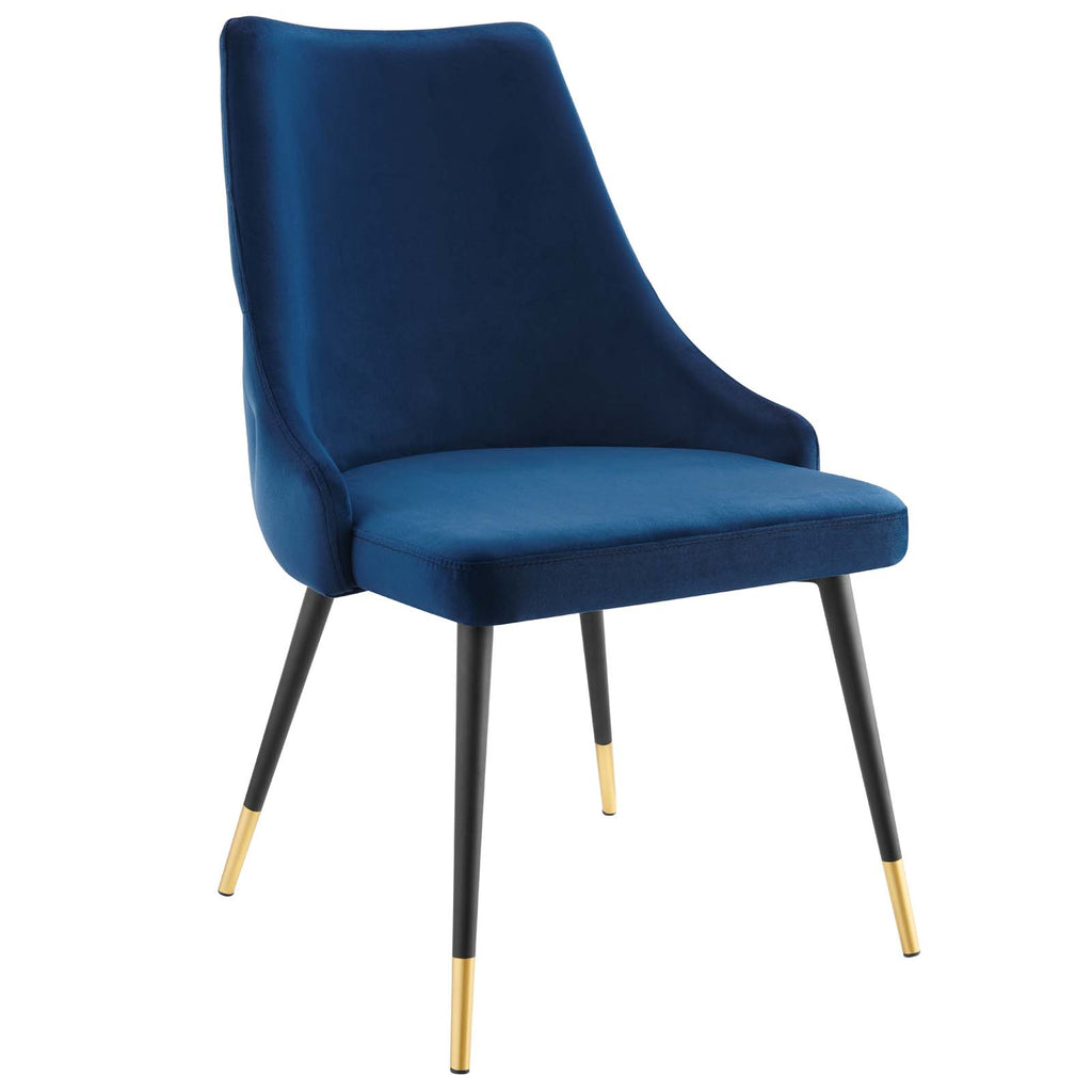 Adorn Tufted Performance Velvet Dining Side Chair in Navy