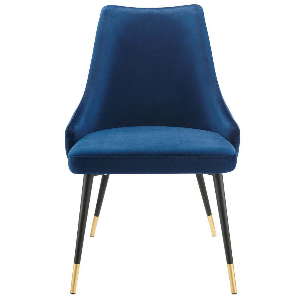 Adorn Tufted Performance Velvet Dining Side Chair in Navy